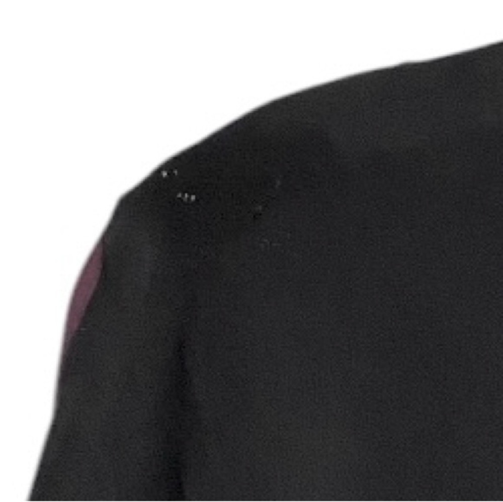 Tory Burch Colorblock Knit Top Shoulder Zipper in Black Red Burgundy Size 6 - Picture 7 of 9